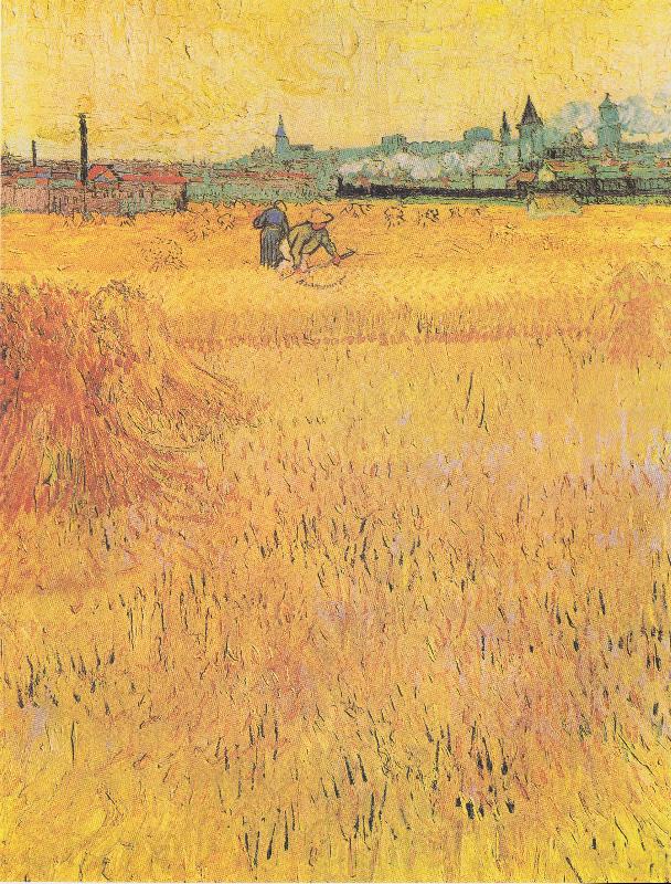 Vincent Van Gogh View from the Wheat Fields Germany oil painting art